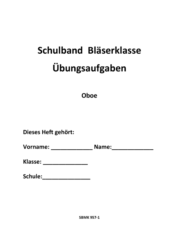 SBMK 1 – Oboe - Übungsheft – Bild 2