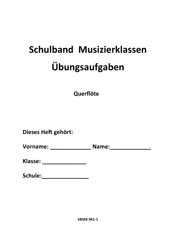 SBMK 1 – Querflöte 1,2 - Übungsheft – Bild 2