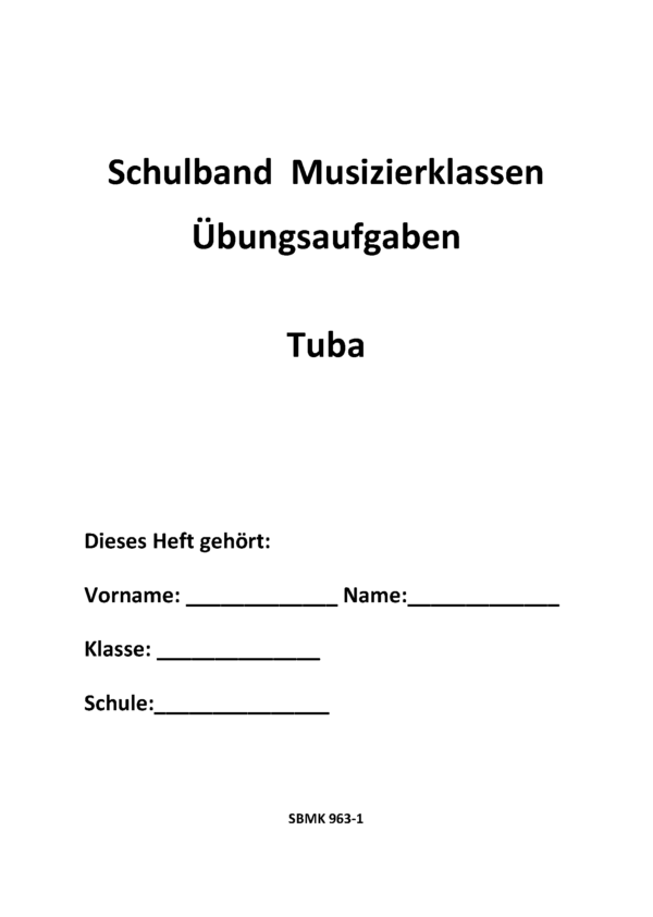 SBMK 1 – Tuba Orchesterfassung - Übungsheft – Bild 2
