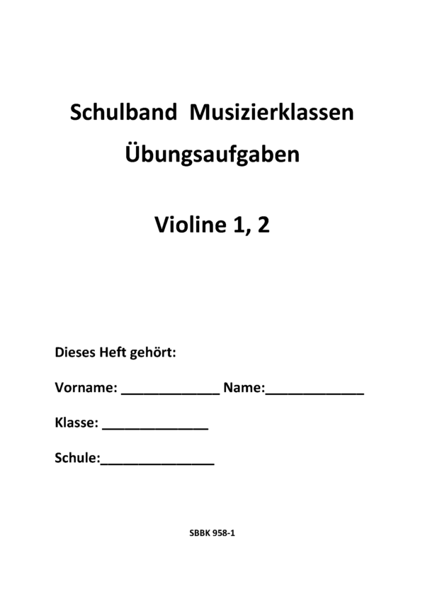 SBMK 1 – Violine 1, 2 - Übungsheft – Bild 2