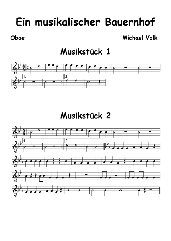Ein musikalischer Bauernhof - Oboe