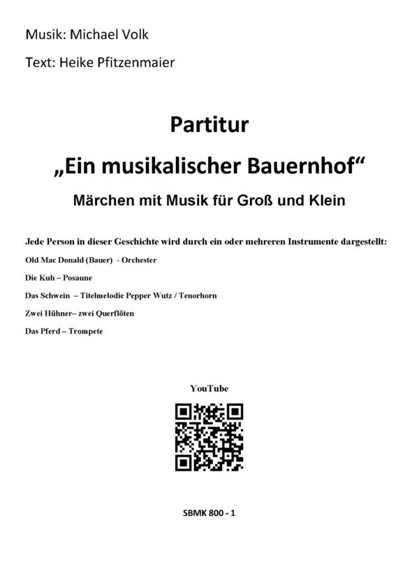 Ein musikalischer Bauernhof - Bilderbuch + Partitur Heft + Daten CD – Bild 2
